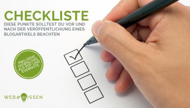 Checkliste Veröffentlichung Blogartikel Download