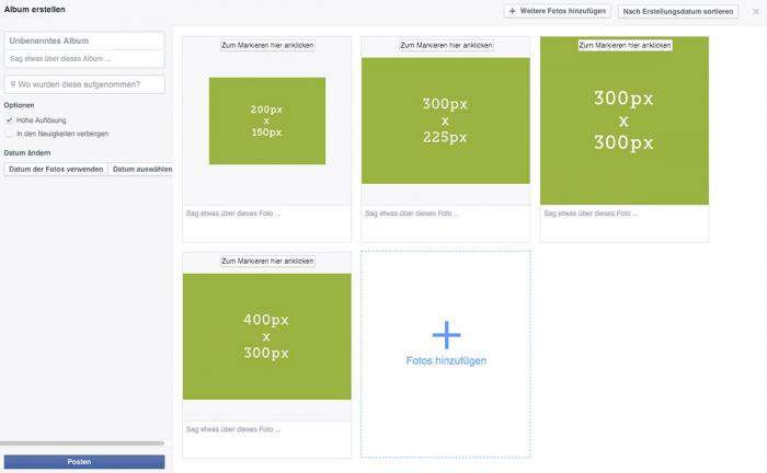 Fotoalbum in Facebook erstellen
